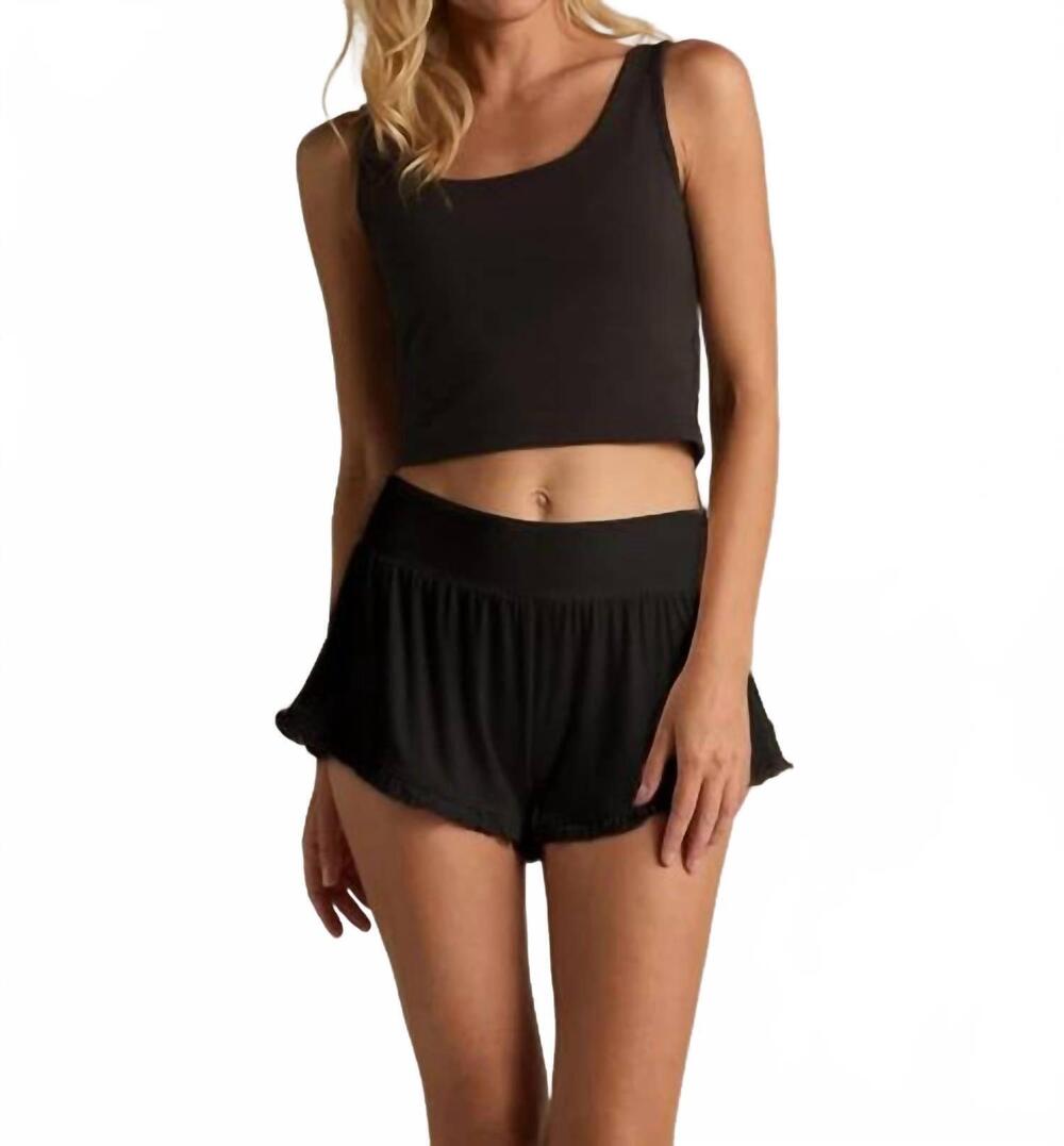 NEW FACEPLANT DREAMS ruffle shorts in black